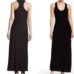 James Perse Racerback Ringer Black Maxi Dress